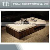Green MDF Coffee Table With Natural Stone Travertine thumbnail-4