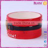 Christmas Design Red Round Ceramic Pet Bowl thumbnail-3