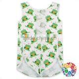 New Style Children Sleeveless Lace Onesie Boutique Jumpsuit Smocked Children Romper thumbnail-4