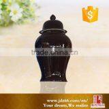 High Gloss Black Glazed Wholesale Ginger Jars for Home Storage Food in Sale thumbnail-1
