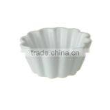 3.5" White Color Flower Shape Ceramic Personalized Ice Cream Bowls thumbnail-1