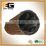 Cylindrical Brown Hand Woven Flowerpot With PVC Inner/Garden Basket thumbnail-5