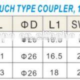 22SF 23SF 24SF Nitto Type Quick Coupling One Touch High Quality Japan Quick Coupler Steel Coating Chrome Female Thread thumbnail-2