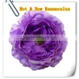 4" Violet Ruffle Ranunculus Flower