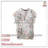 Smart Casual Clothing Korean Style Short Sleeves Print Blouses for Office Wear thumbnail-1
