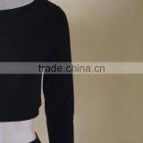 MGOO OEM/ODM Supplier Maded Two Piece Set Women Bodycon Dress Black Long Sleeve Clothing Shealth Prom Dress Z572 thumbnail-4