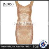 MGOO 2015 Gold Supplier Dress Customized Silver Bandage Dress With Cap Sleeves Fashion Designing Clothes H286 thumbnail-6