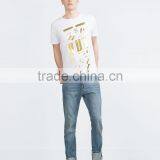 Fashion Design Golden Printed Custom t Shirt Men thumbnail-2