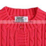 Two Pockets Girls Cable Knit Pattern Open Chest Cardigan Sweater thumbnail-4