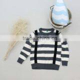 British Style Kid Round-Neck Design Top Neutral Children Autumn Sweaters Stripes Childrens Sweaters thumbnail-1