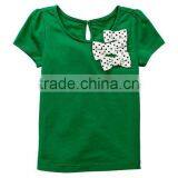 Girls t Shirt With Printed Bow Trims thumbnail-1