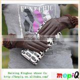 2014 Fashionable Flower Woman China Manufacturer Leather Gloves thumbnail-1