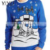 Custom Holiday Sweater Men Tree Jacquard Knitted Christmas Sweater thumbnail-1