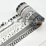 1.5cm*10m White and Black Washi Tape Customized Paper Tape Planner Accessories thumbnail-2