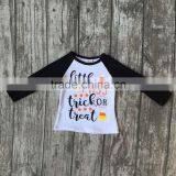 Baby Girls Cotton Halloween Raglans Girls Little Miss Trick or Treat Candy Corn Raglans Baby Kids Children Halloween Raglans thumbnail-1