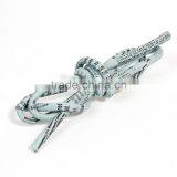 Light Blue English Letters Printed Round PU Leather Cord thumbnail-1