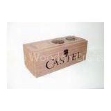 Personalized Wooden Wine Gift Box , Natural Pine Wooden Champagne Box