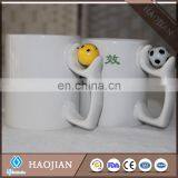 11oz White Mugs With Football/basketball/smile Face Decoration