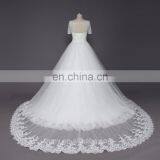 Design Your Own Wedding Dress New Arrivals White Lace Appliques A Line Wedding Gown thumbnail-4