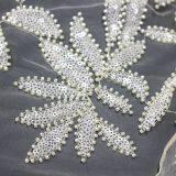 2017 Hot Selling Pearl Beaded Ivory Lace Fabric Lace Embroidered Wedding Bridal Fabric thumbnail-3