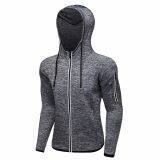 Wholesale Mens Best Zip up Hoodies Outerwear Jackets for Men with Reflective Tape Pocket at Left Sleeve