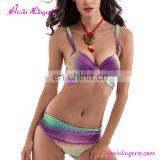 No Moq Custom Push Up Tie Gradient Color Swim Suit Women Swimsuit thumbnail-1