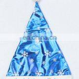 Beautiful Colorful Shinning Fabric Santa Claus Christmas Hat For Children With Jingle Bell And Snowflowers Decor thumbnail-3