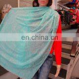 Cheap Semi Pashmina shawls - Embroidery & Plain pashmina shawl from Kashmir