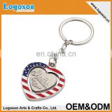 Top quality hot sales souvenir gifts USA metal keychain