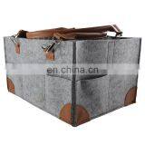 Customized Felt Diaper Caddy With Leather Corner thumbnail-6