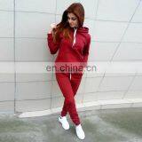 Wholesale Women Sports Truck Suits Plain Jogger Two Pieces Sweat Suit Set thumbnail-3