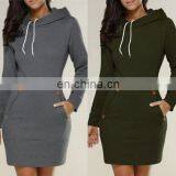 LAITE D2135 Autumn Plus Size Hoodies Dress for Women Custom Oversized Women's Hoodies Casual Dress thumbnail-1