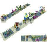 Mountain Wide Aqua Canon Slide Fiberglass Rainbow Aqua Theme Park Games Equipment