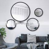Contemporary Iron Frame Round Wall Mounted Black Mirror thumbnail-4