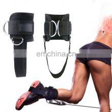 Custom Logo Woman Pink D Ring Gym Cable Heels Shoes Ankle And Foot Straps Fitness For Cable Machines