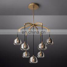 Modern Hemisere Round Luxury American Design Blown Glass Chandelier for Hotel Living Room and Kitchen Ceiling Lighting thumbnail-2