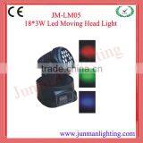 18*3W Led Moving Head Wash Light Moving Head Light Disco Stage Light DJ Lighting
