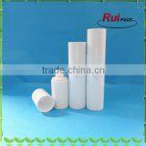 White Cylinder PET Bottle With Big Dust Cap,White Cosmetic Skin Care PET Spray Bottle