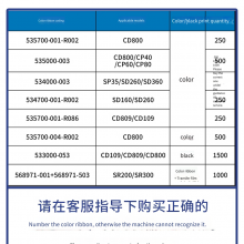 Datacard Cd800 Original Black Ribbon for id Card Printer 533000-053, 1500 Prints thumbnail-2