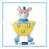 Horse animal hand puppet and baby blanket