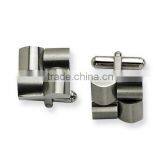 2016 Fashion Stainless Steel Satin Cuff Links thumbnail-1