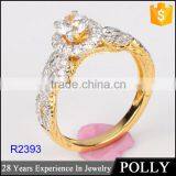Thailand Jewelry Manufacturer Ring Made of Big Stone 18k Gold Plating Ring Designs thumbnail-2