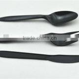 PS Black Plastic Cutlery Set thumbnail-1
