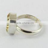 Secret !! Yellow Citrine 925 Sterling Silver Ring, 925 Silver Jewellery, Indian Silver Jewellery thumbnail-4
