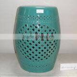 Simple Hollow Out Type Garden Furniture Ceramic Stool thumbnail-1