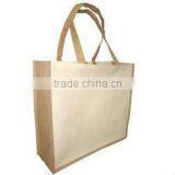 Jute Bag With White Color Body n Natural Gusset thumbnail-1