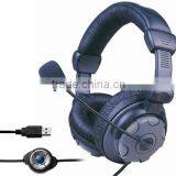 Excellent Sound Quality USB Headphone for Computer USB-324 thumbnail-1