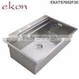 Professional Customized Sizes Kitchen Stainlees Steel Handmade Sinks thumbnail-1