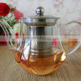 Handblown Borosilicate Glass Teapot With SS Filter for Coffee thumbnail-1