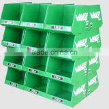 Two Sides Cardboard Display Stand With Two Shelves For Promotion